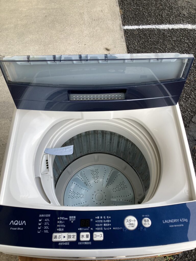 2022年 AQUA AQW-S4MBK 4.5kg 全自動洗濯機 アクア ホワイト 縦型洗濯 